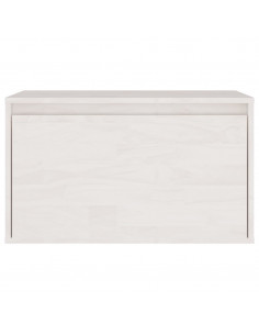 Mobili Porta TV 3 pz Bianchi in Legno Massello di Pino