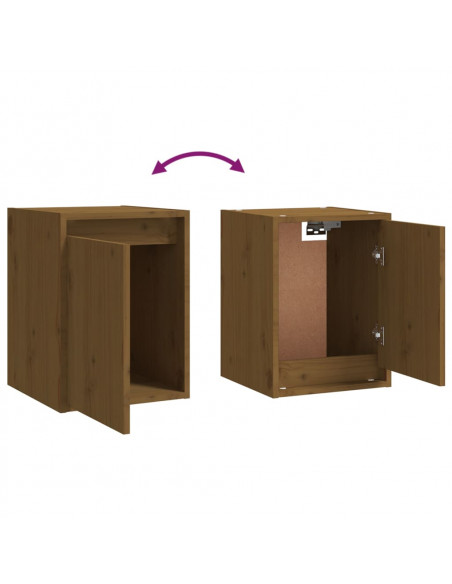 Mobili Porta TV 3 pz Marrone Miele in Legno Massello di Pino
