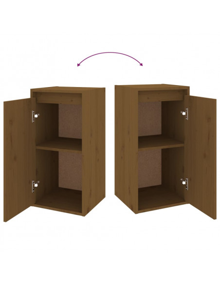 Mobili Porta TV 3 pz Miele in Legno Massello di Pino