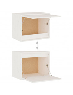 Mobili Porta TV 4 pz Bianchi in Legno Massello di Pino