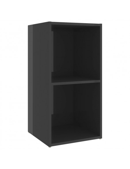 Mobili Porta TV 4 pz Grigio Lucido 72x35x36,5 cm in Truciolato