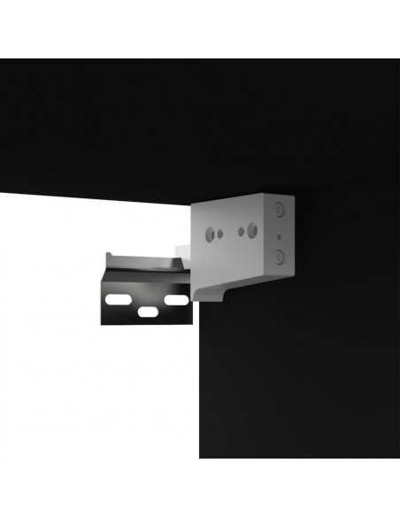 Mobili Porta TV 4 pz Neri 80x30x30 cm in Legno Multistrato