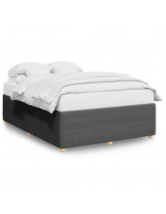 Giroletto senza Materasso Grigio Scuro 140x190 cm Tessuto 2