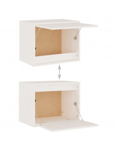 Mobili Porta TV 6 pz Bianchi in Legno Massello di Pino