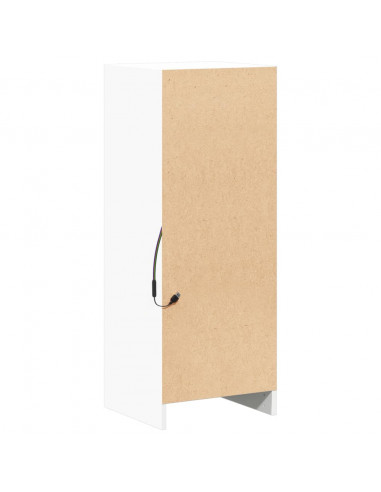 Credenza con LED Bianca 38x34x100 cm in Legno Multistrato