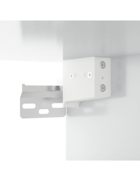 Mobili Porta TV a Parete 2 pz Bianco Lucido 100x34,5x40 cm