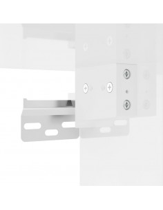 Mobili Porta TV a Parete 2 pz Bianco Lucido 57x34,5x40 cm