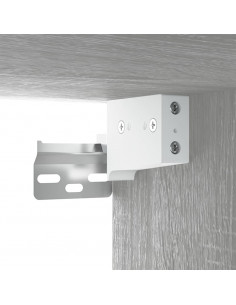 Mobili Porta TV a Parete 2 pz Grigio Sonoma 80x34,5x40 cm