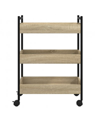 Carrello da Cucina Rovere Sonoma 50x30x70 cm Legno Multistrato