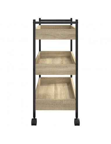 Carrello da Cucina Rovere Sonoma 50x30x70 cm Legno Multistrato