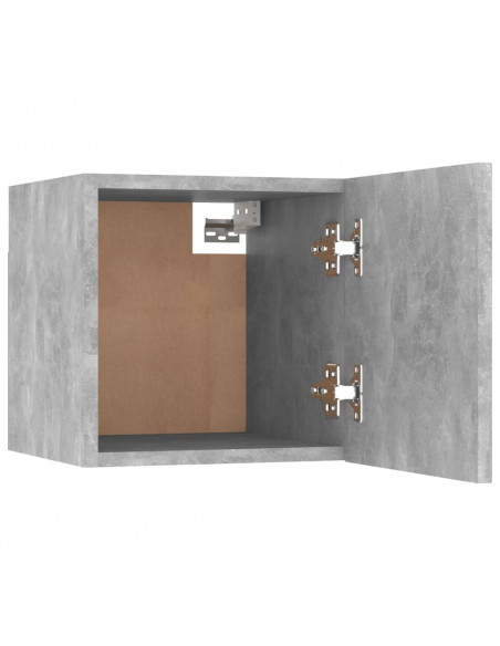 Mobili Porta TV a Parete 2pz Grigio Cemento 30,5x30x30 cm