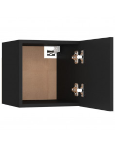 Mobili Porta TV a Parete 2pz Neri 30,5x30x30 cm