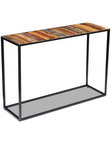 Consolle in Legno Massello Recuperato 110x35x76 cm