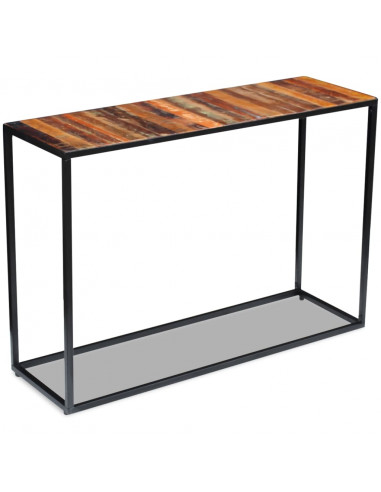 Consolle in Legno Massello Recuperato 110x35x76 cm