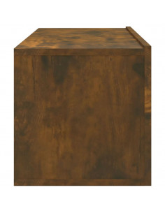 Mobili Porta TV a Parete 4 pz Rovere Fumo 100x30x30 cm