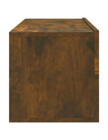 Mobili Porta TV a Parete 4 pz Rovere Fumo 100x30x30 cm