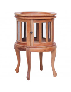 Mobile con Vetrina Naturale 50x50x76 cm in Mogano Massello 2