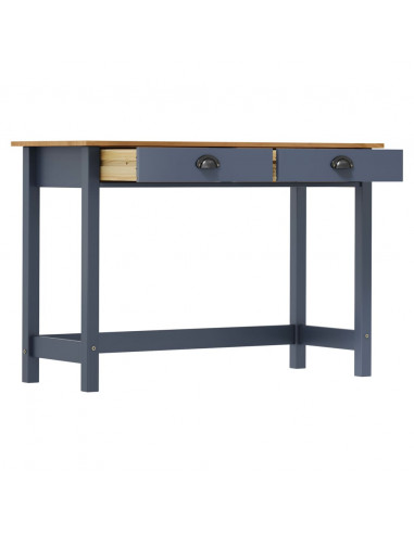Consolle Hill con 2 Cassetti Grigia 110x45x74 cm Legno Pino