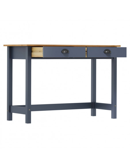 Consolle Hill con 2 Cassetti Grigia 110x45x74 cm Legno Pino