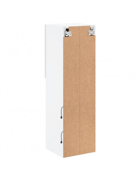 Mobili Porta TV con Luci LED 2 pz Bianchi 30,5x30x102 cm