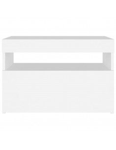 Mobili Porta TV con Luci LED 2 pz Bianchi 60x35x40 cm