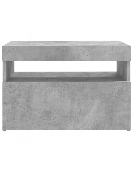 Mobili Porta TV con Luci LED 2 pz Grigio Cemento 60x35 cm