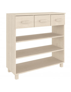 Consolle HAMAR Miele 90x35x90 cm in Legno Massello di Pino 2