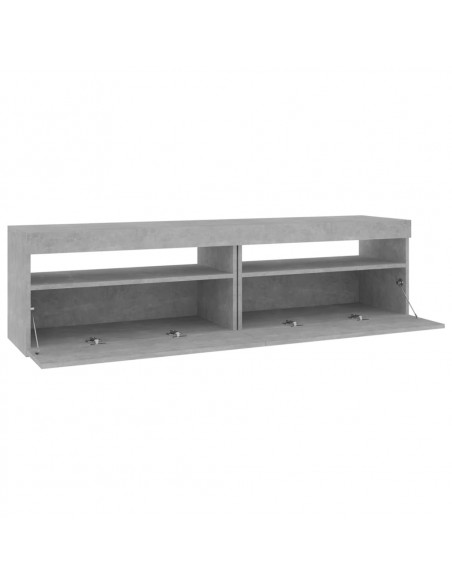 Mobili Porta TV con Luci LED 2 pz Grigio Cemento 75x35x40 cm