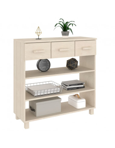 Consolle HAMAR Miele 90x35x90 cm in Legno Massello di Pino