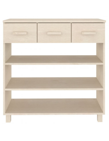 Consolle HAMAR Miele 90x35x90 cm in Legno Massello di Pino