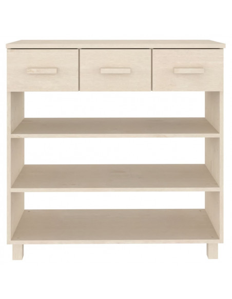 Consolle HAMAR Miele 90x35x90 cm in Legno Massello di Pino