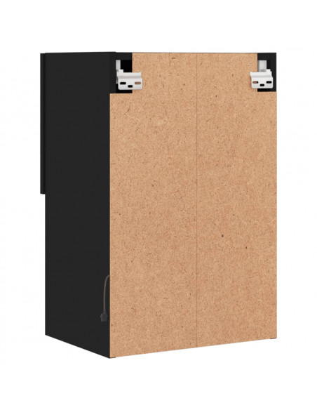 Mobili Porta TV con Luci LED 2 pz Neri 40,5x30x60 cm