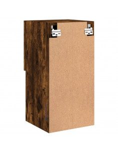 Mobili Porta TV con Luci LED 2 pz Rovere Fumo 30,5x30x60 cm