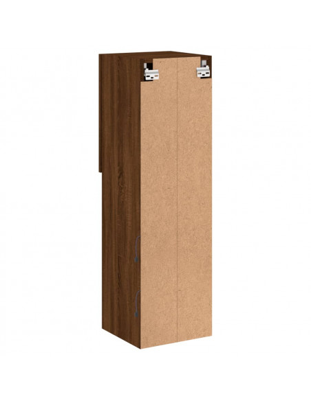Mobili Porta TV con Luci LED 2 pz Rovere Marrone 30,5x30x102 cm
