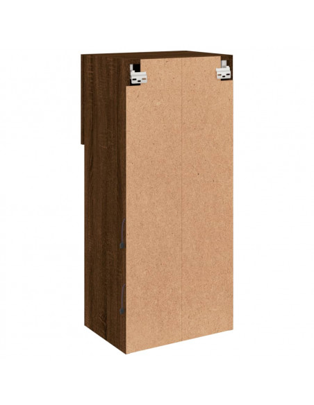 Mobili Porta TV con Luci LED 2 pz Rovere Marrone 40,5x30x90 cm