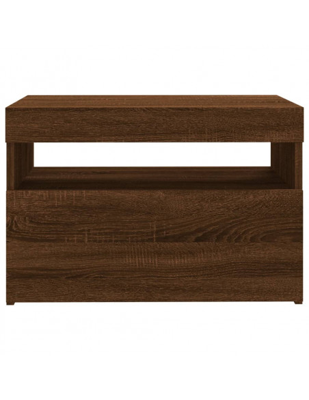Mobili Porta TV con Luci LED 2 pz Rovere Marrone 60x35x40 cm