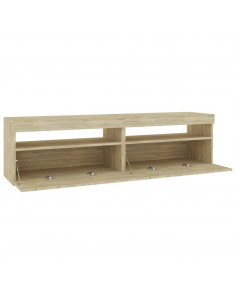 Mobili Porta TV con Luci LED 2 pz Rovere Sonoma 75x35x40 cm