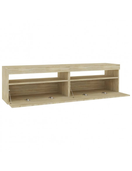 Mobili Porta TV con Luci LED 2 pz Rovere Sonoma 75x35x40 cm