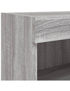 Mobili Porta TV con Luci LED 2pz Grigio Sonoma 60x30x30 cm