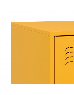 Mobili TV 2 pz Giallo Senape 67x39x44 cm in Acciaio