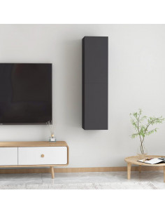 Mobili TV 2 pz Grigi 30,5x30x60 cm in Legno Multistrato
