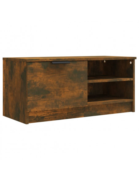 Mobili TV 2 pz Rovere Fumo 80x35x36,5 cm in Legno Multistrato