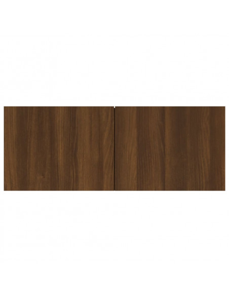 Mobili TV 2 pz Rovere Marrone 80x30x30cm Legno Multistrato