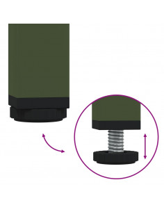 Mobili TV 2pz Verde Oliva 68x39x50,5 cm in Acciaio