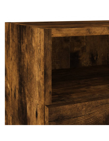 Mobili TV a Muro 2 pz Rovere Fumo 40x30x30 cm Legno Multistrato