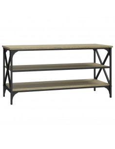 Mobile Porta TV Rovere Sonoma 100x40x50 cm in Legno Multistrato 2