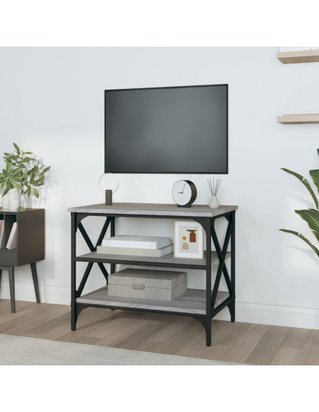 Mobile Porta TV Grigio Sonoma 60x40x50 cm in Legno Multistrato