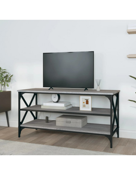 Mobile Porta TV Grigio Sonoma 100x40x50 cm in Legno Multistrato