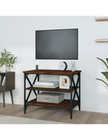 Mobile Porta TV Rovere Marrone 60x40x50 cm in Legno Multistrato