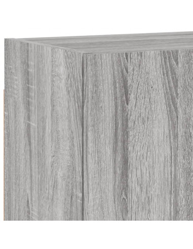 Mobili TV a Muro 4pz Grigio Sonoma in Legno Multistrato